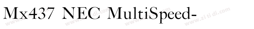 Mx437 NEC MultiSpeed字体转换